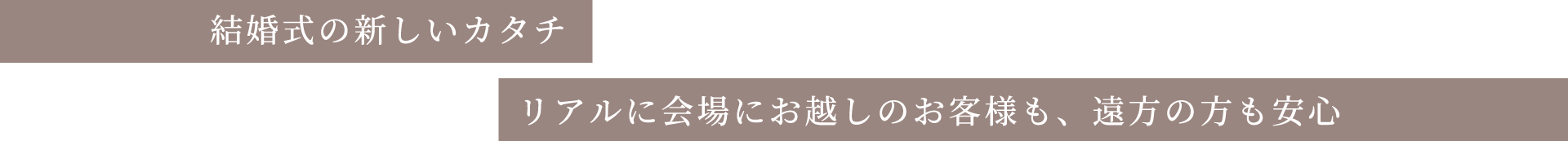 結婚式の新しいカタチ リアルに会場にお越しのお客様も、遠方の方も安心