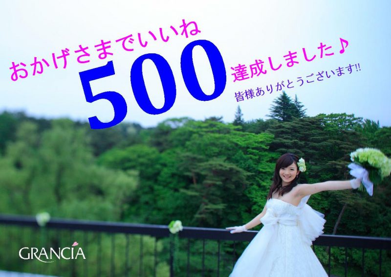 ありがとう♪500いいね!!